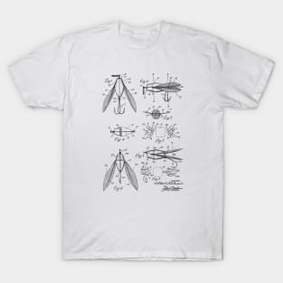 FISHING LURE VINTAGE PATENT DRAWING T-Shirt